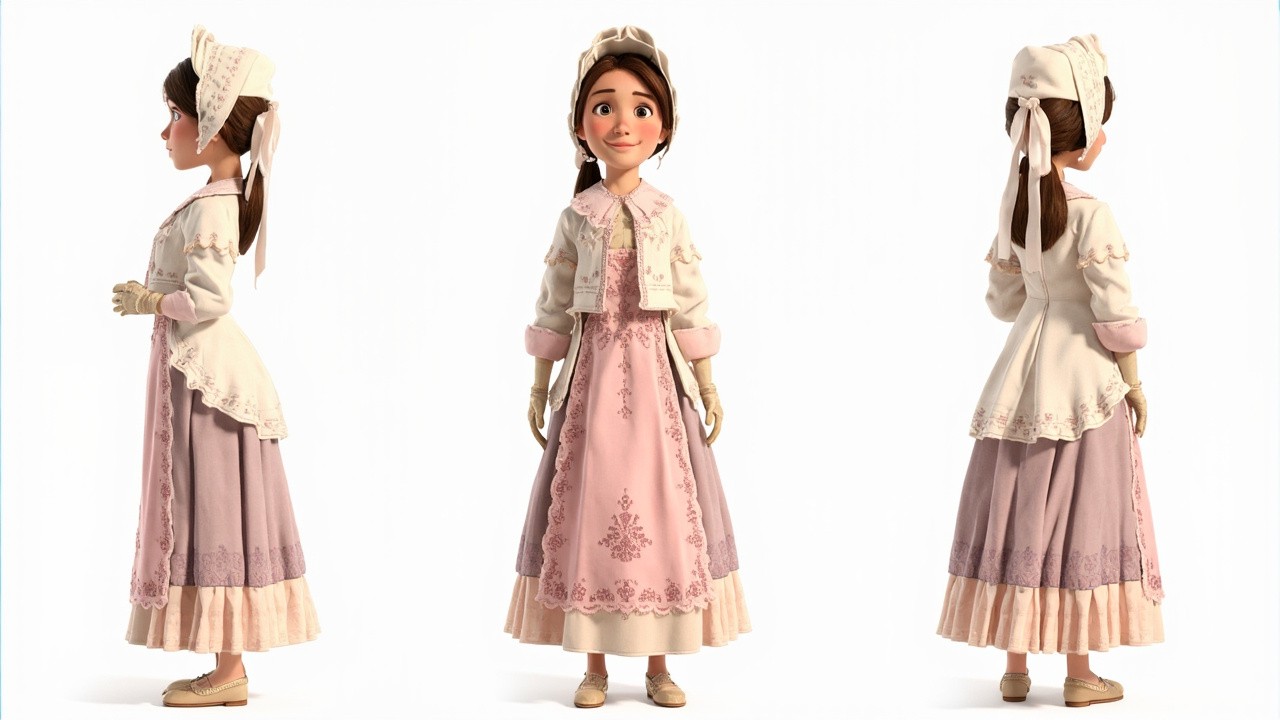 18th Century French Noble Girl Character Sheet