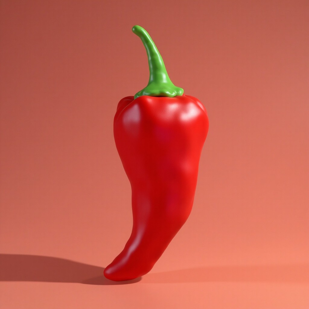 A 3D Cartoon Style Spicy Pepper Game Object