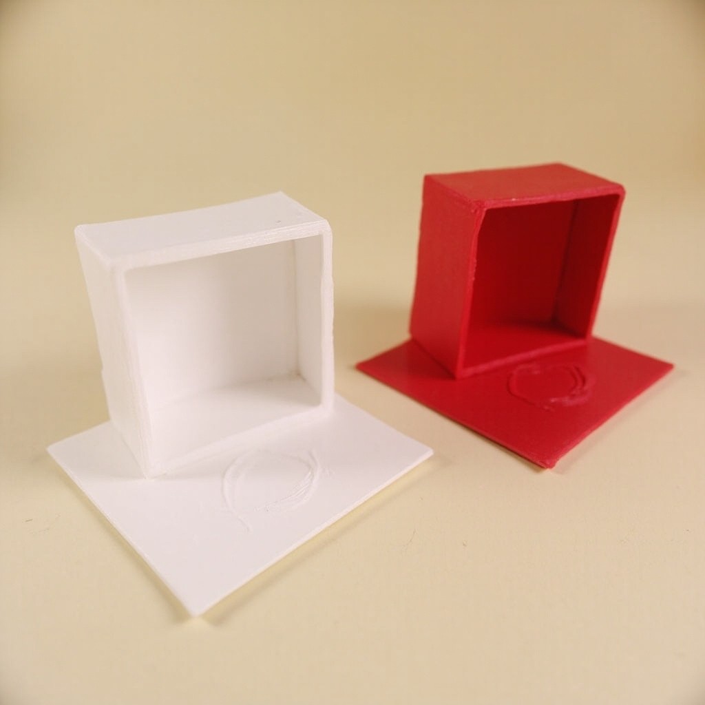 A 3D Printed Red and White Ringbox