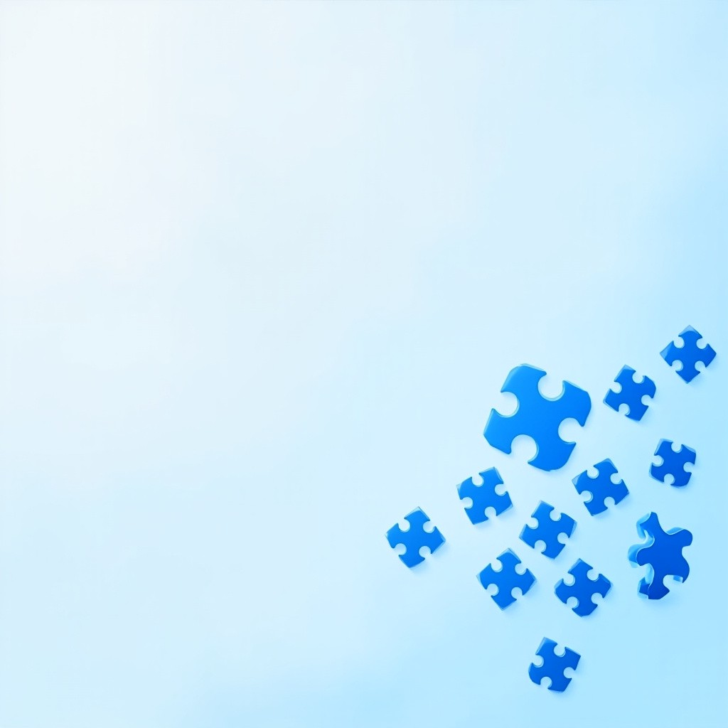 A Banner with Puzzle Pieces on Right Side