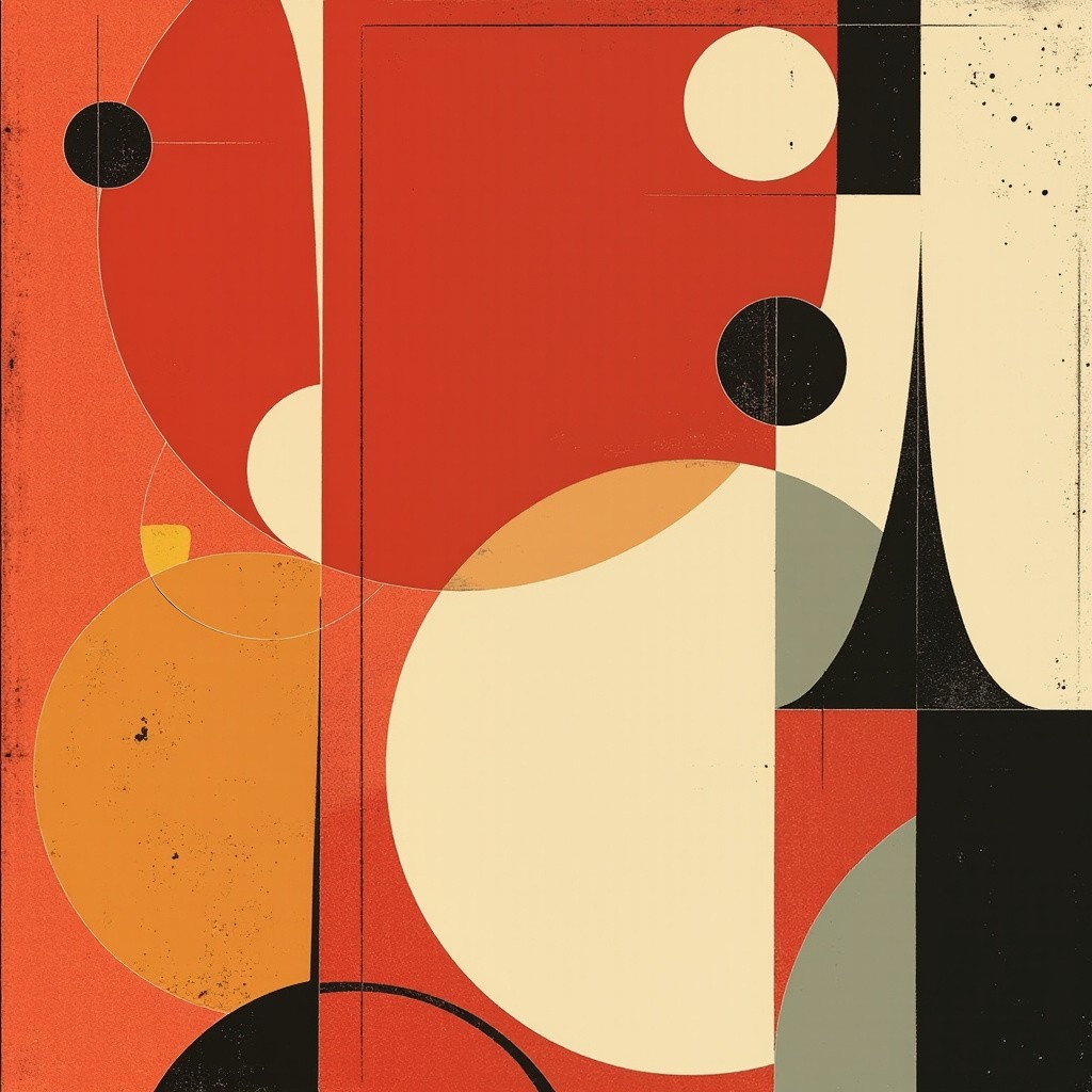 A Bauhaus Style Illustrated Background