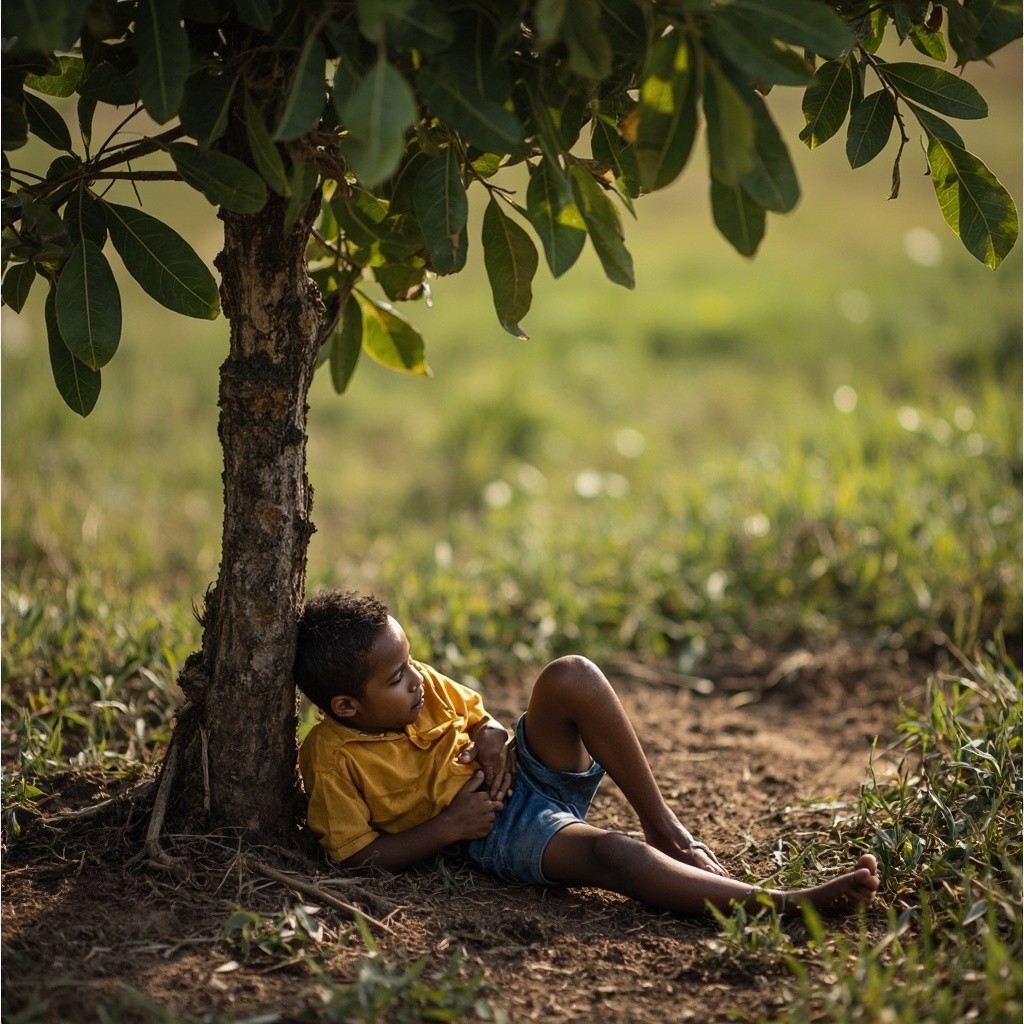 A Boy Faints by a Mango Tree