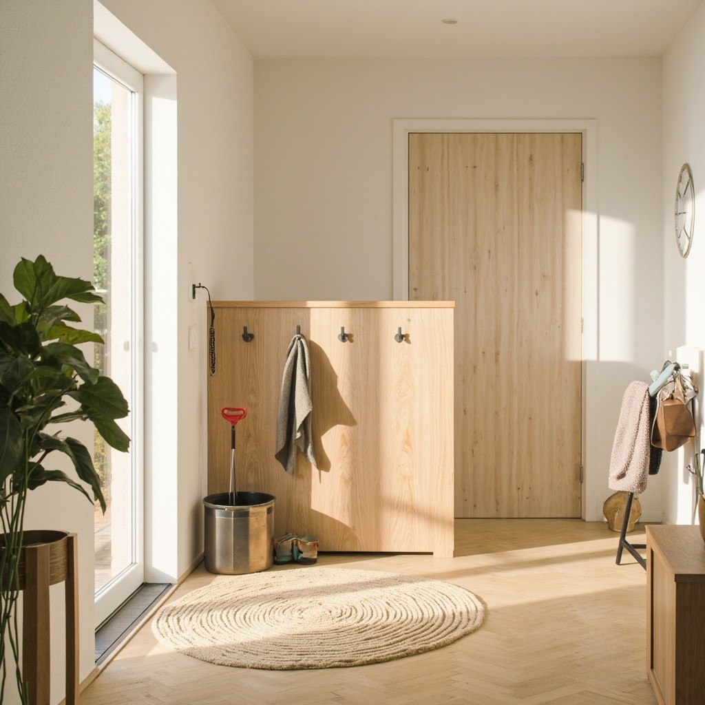 A Bright, Organized Entryway with Dog Supplies
