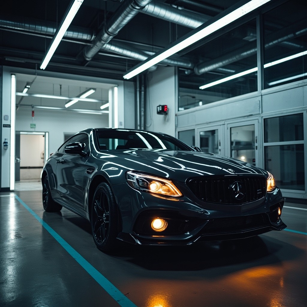 A Car Undergoing Diagnosis