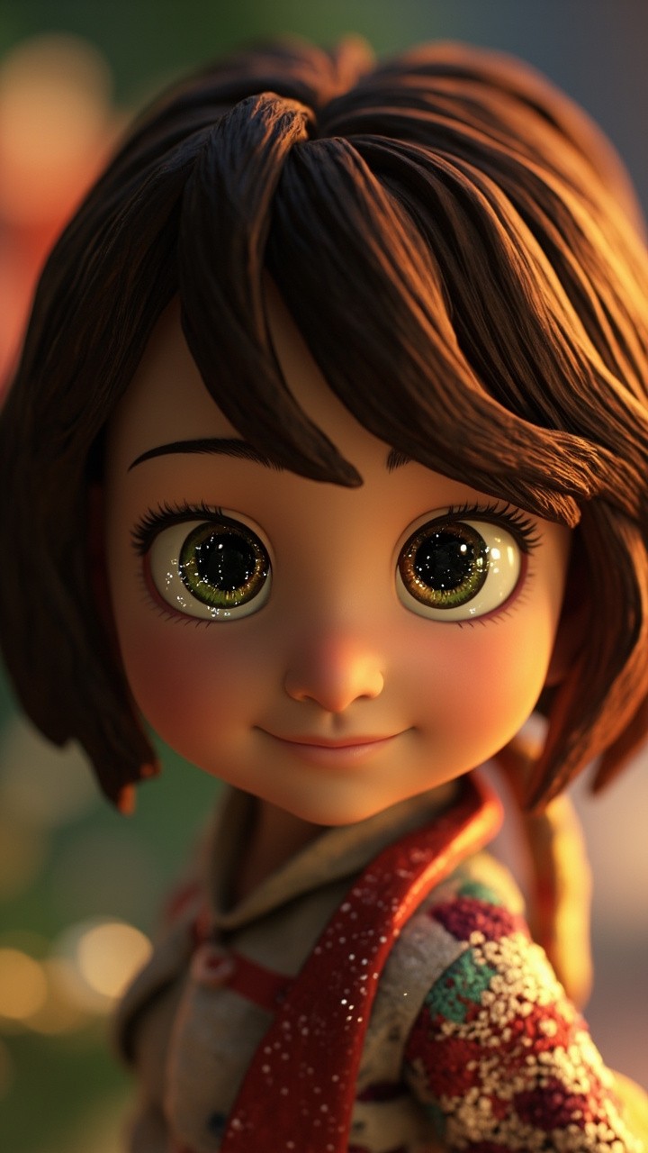 A Chibi Character with Mesmerizing Green Eyes