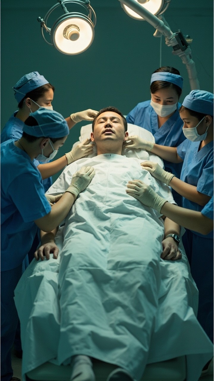A Chinese Man Undergoing Plastic Surgery