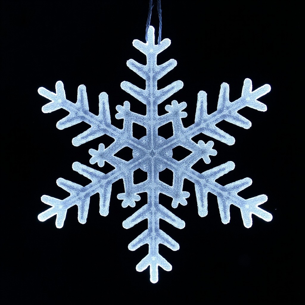 A Close-Up View of a Snowflake