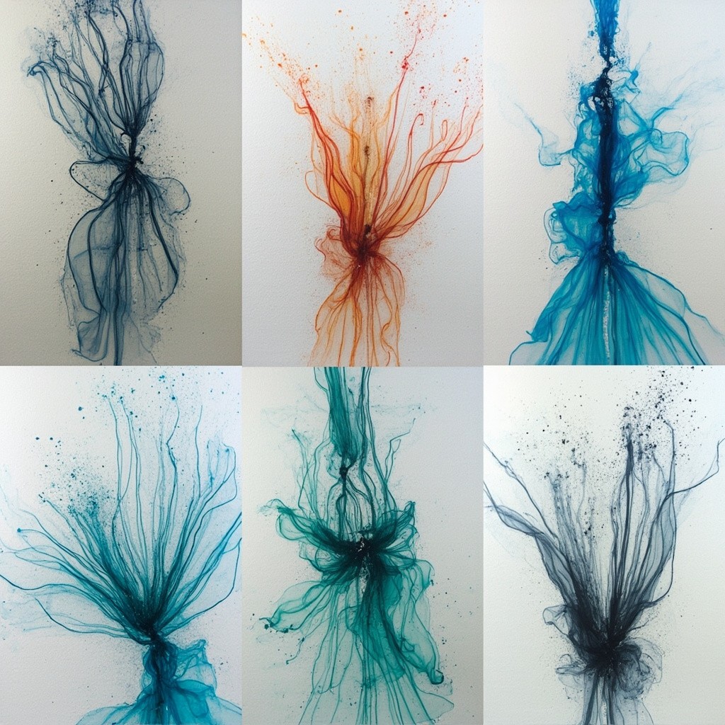 A Collage of Four Different Electrolysis Images