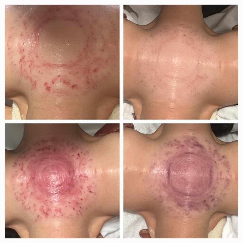A Collage of Four Different Electrolysis Pictures