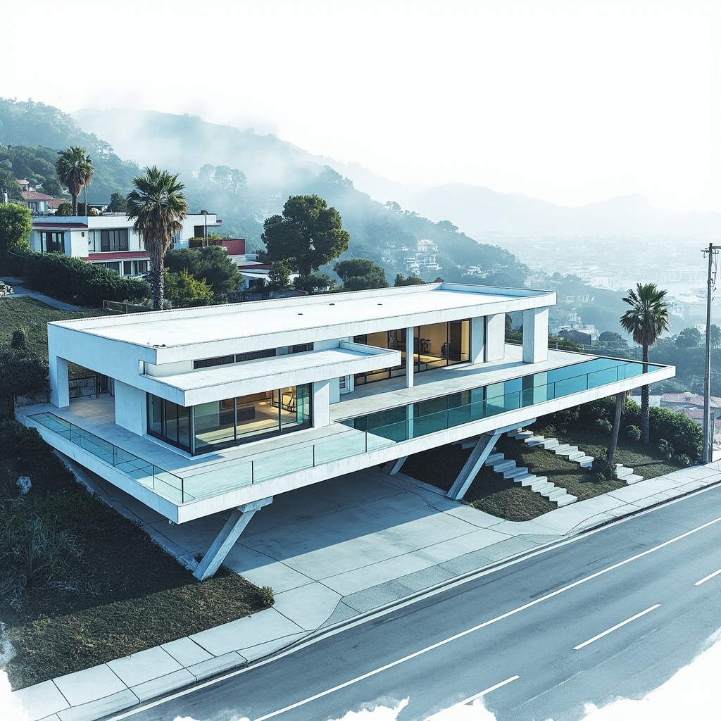 A Contemporary One-Story Residence with City View