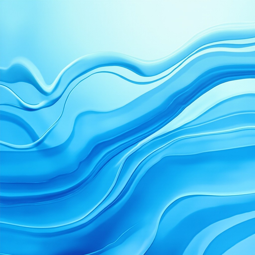 A Cool Blue Abstract Liquid Glass Illustration