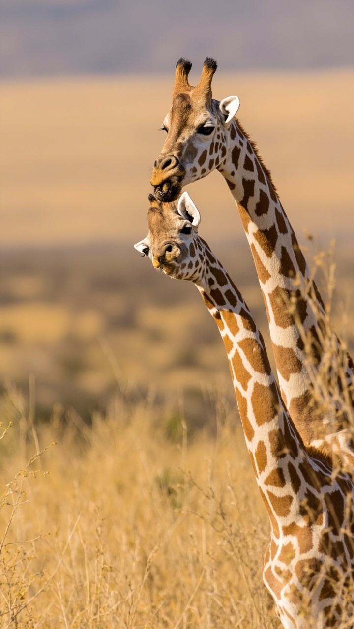 A Coughing Giraffe in the Dry Savanna