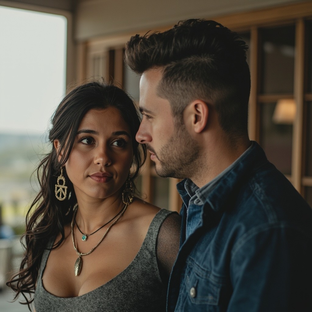 A Couple Being Watched by a Man