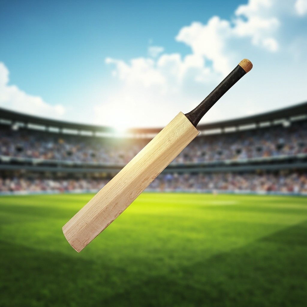A Cricket Bat Floating in the Stadium