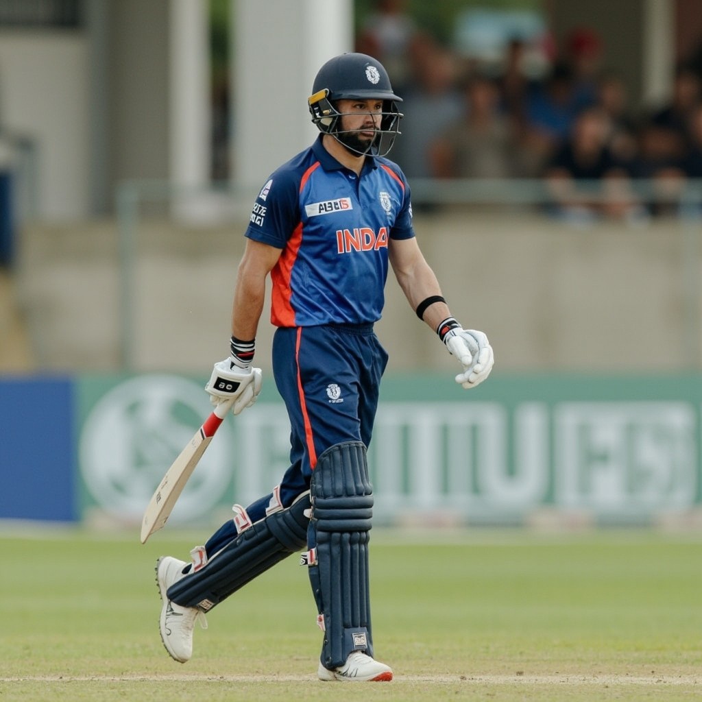A Cricketer Ready to Play