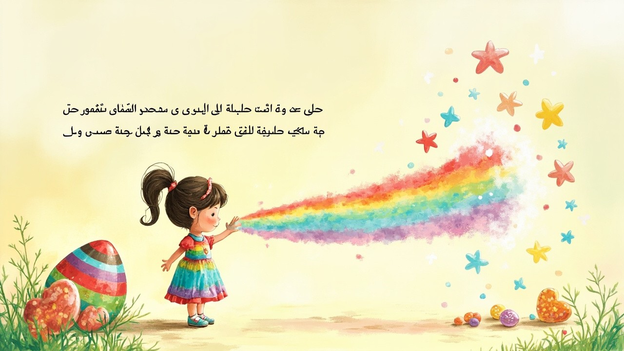 A Cute Girl Finds a Magical Colorful Egg