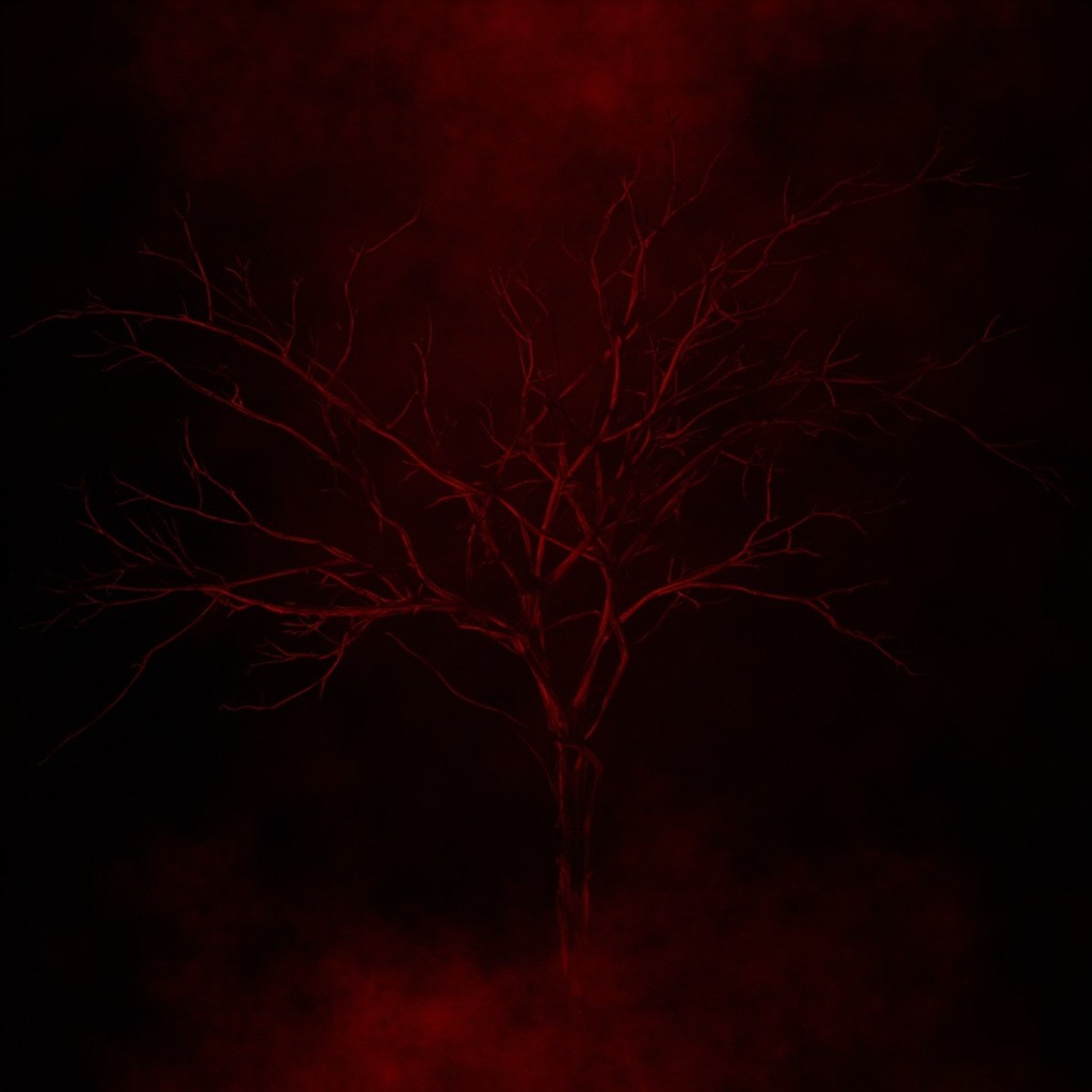 A Dark Red Horror-Themed YouTube Banner