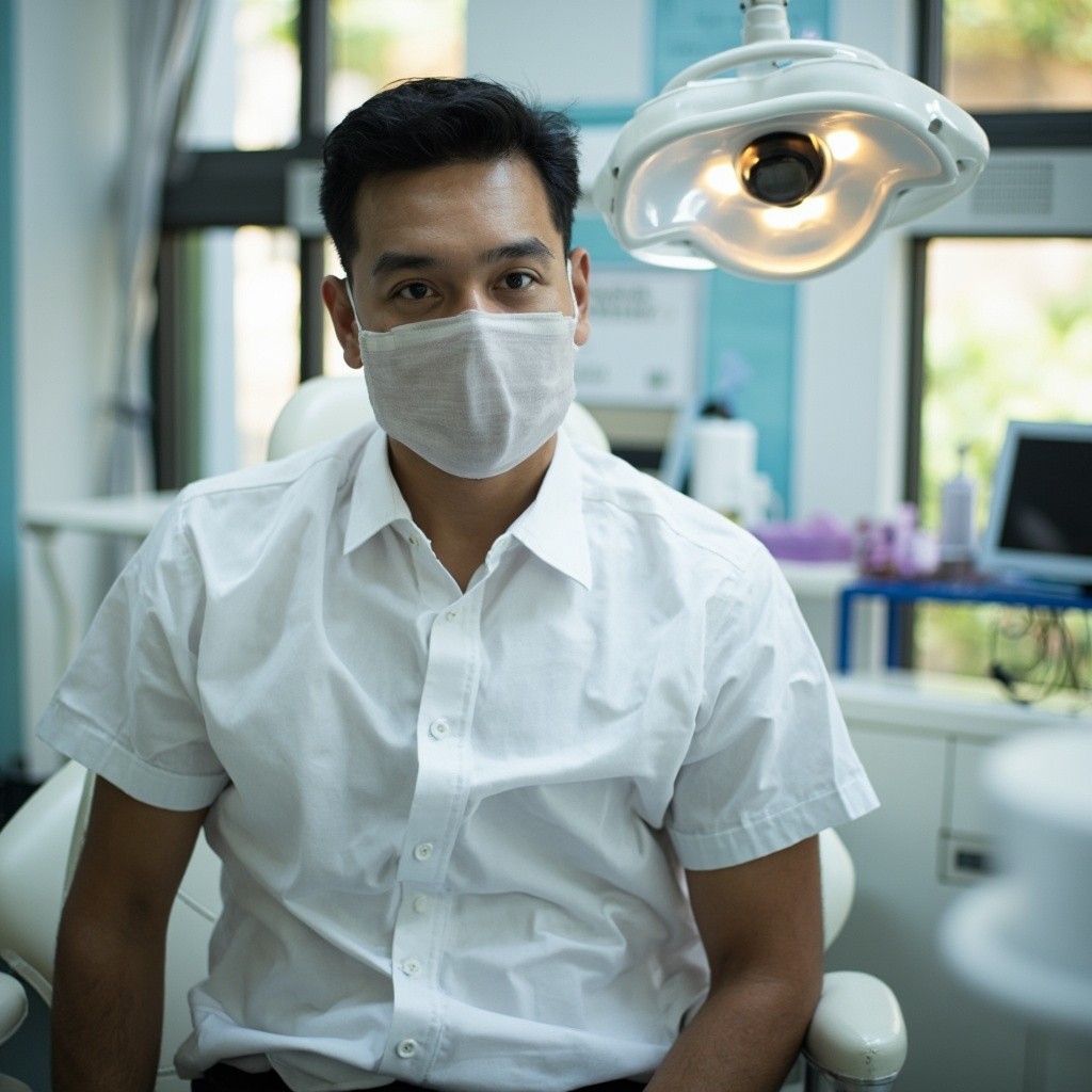 A Dentist in His Office