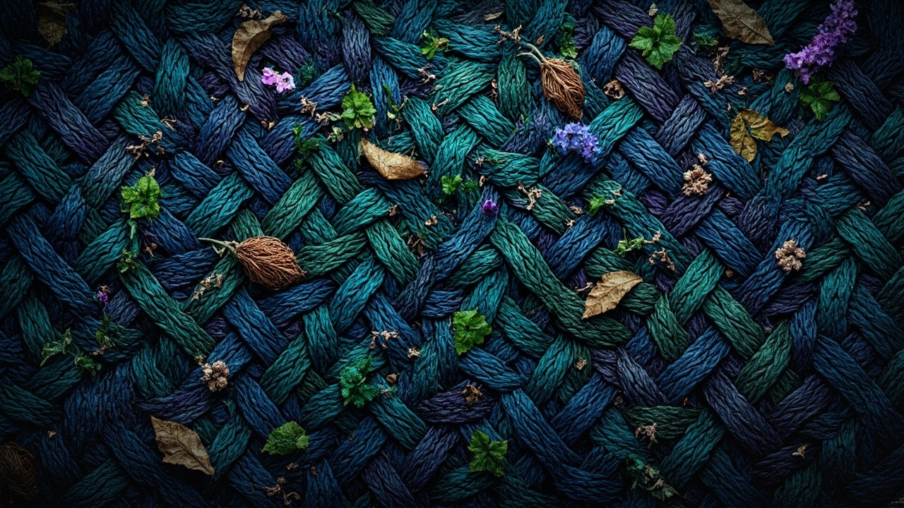 A Detailed Celtic Woven Design with Nature Accents