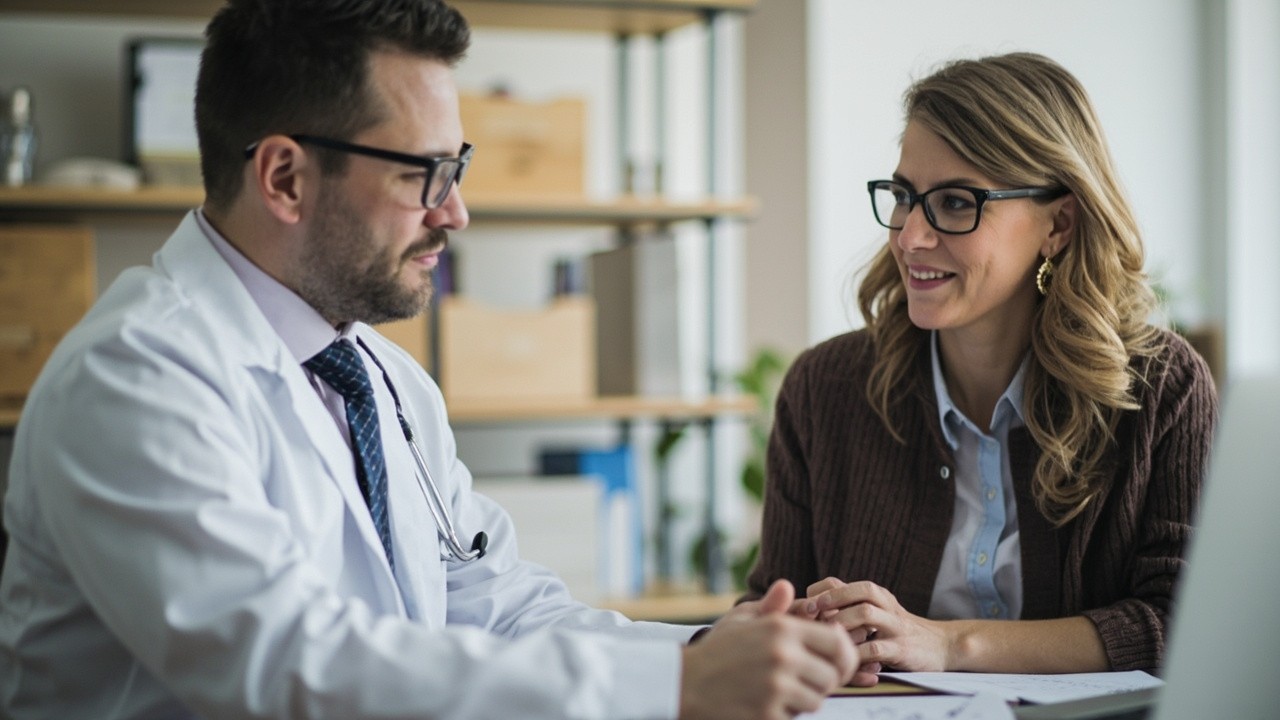 A Doctor Consulting a Patient in His Office