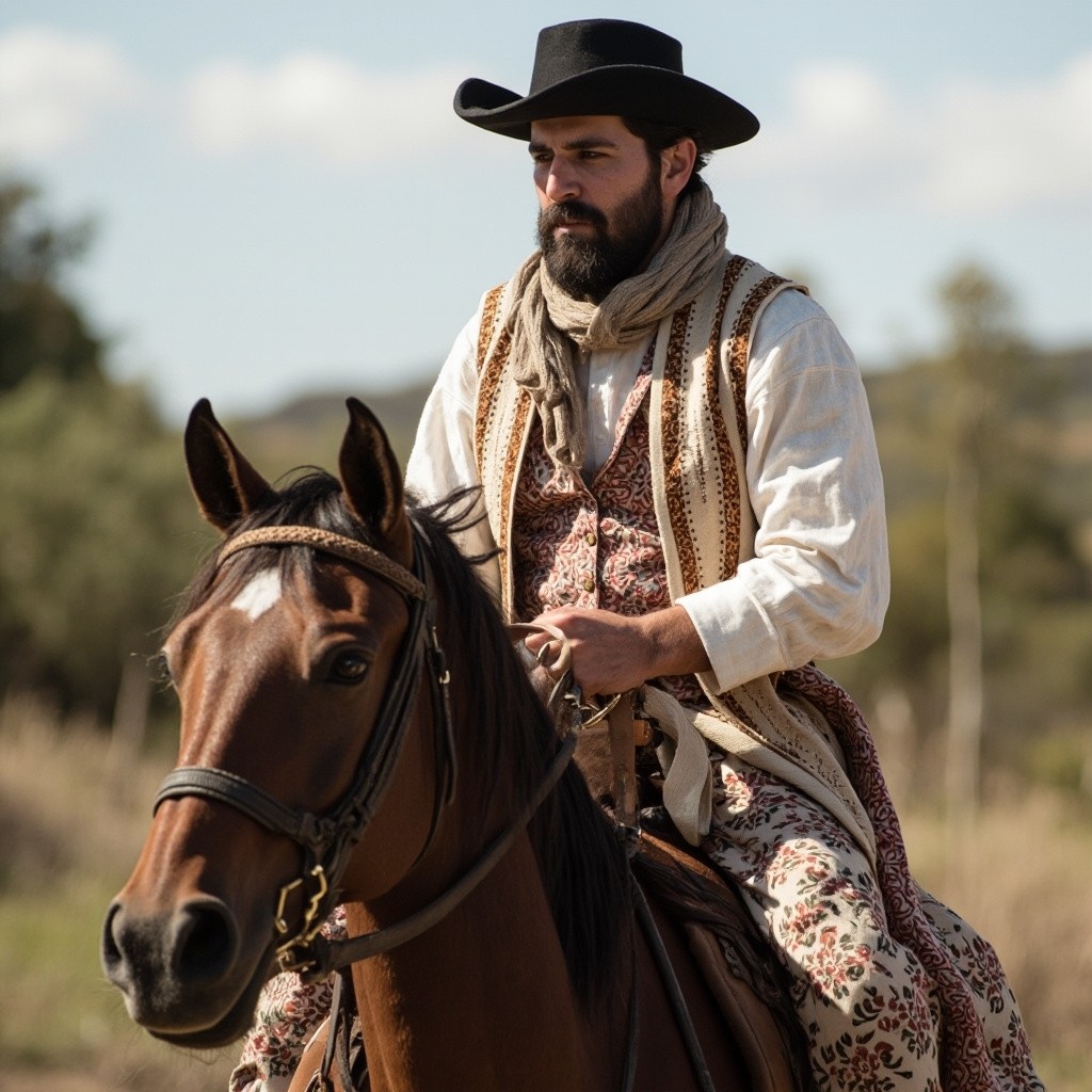 A Dressage Rider on a Lusitano Horse