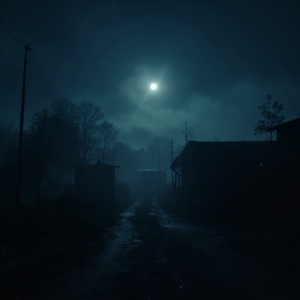 A Foggy Night in a Quiet Rural Village