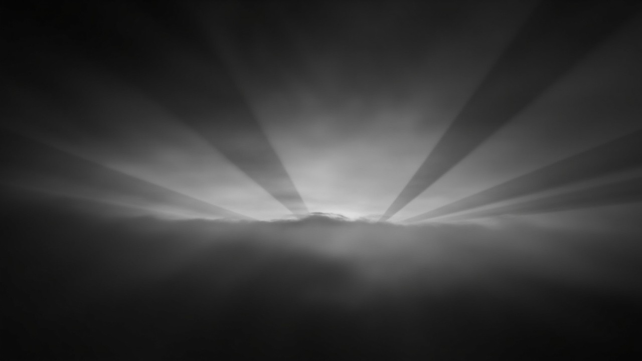 A Foggy Night with Strip-Shaped Clouds