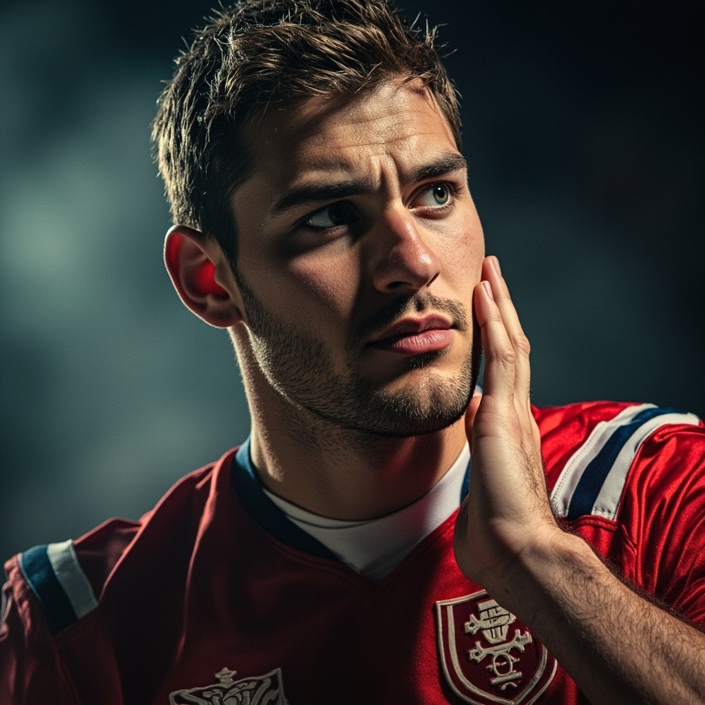 A Football Player Listening to Instructions