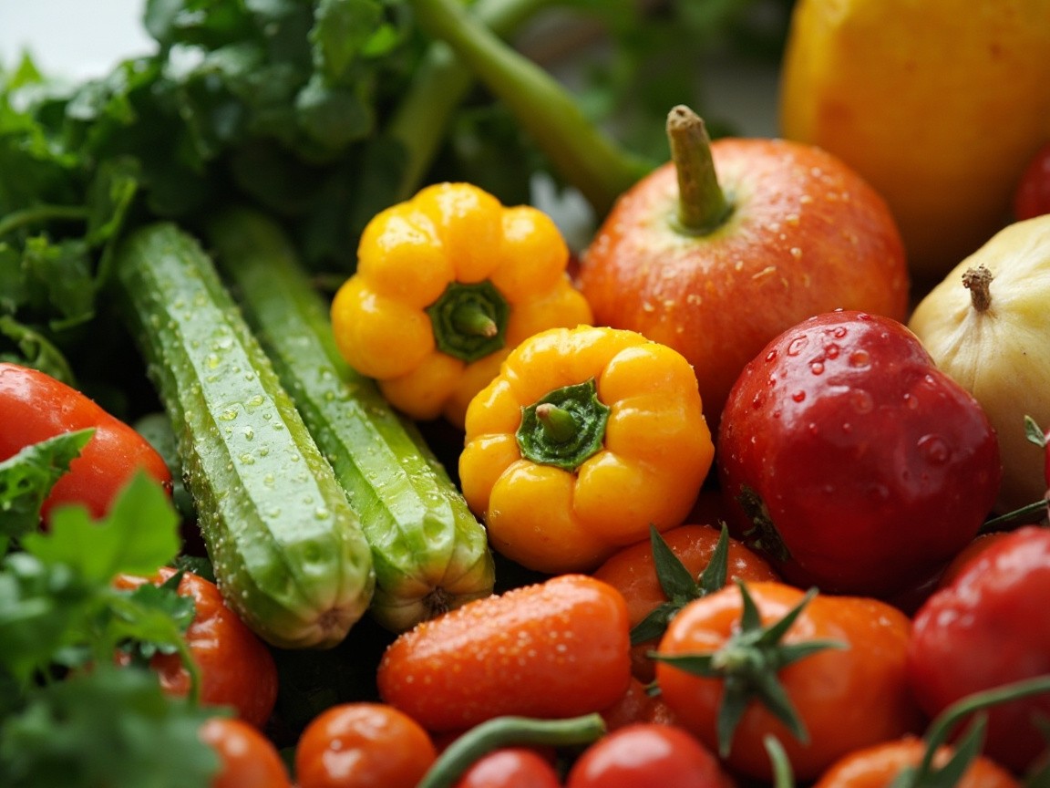 A Fresh Collection of Vegetables and Fruits