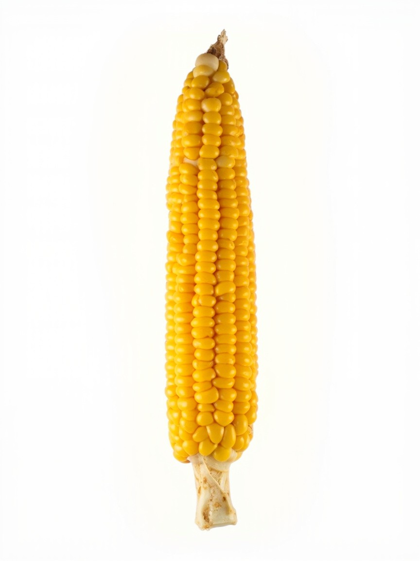 A Fresh Sweet Corn on White Background