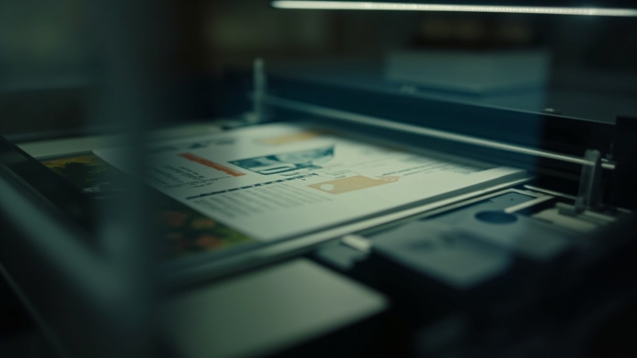 A Freshly Printed A4 Poster in Urban Space