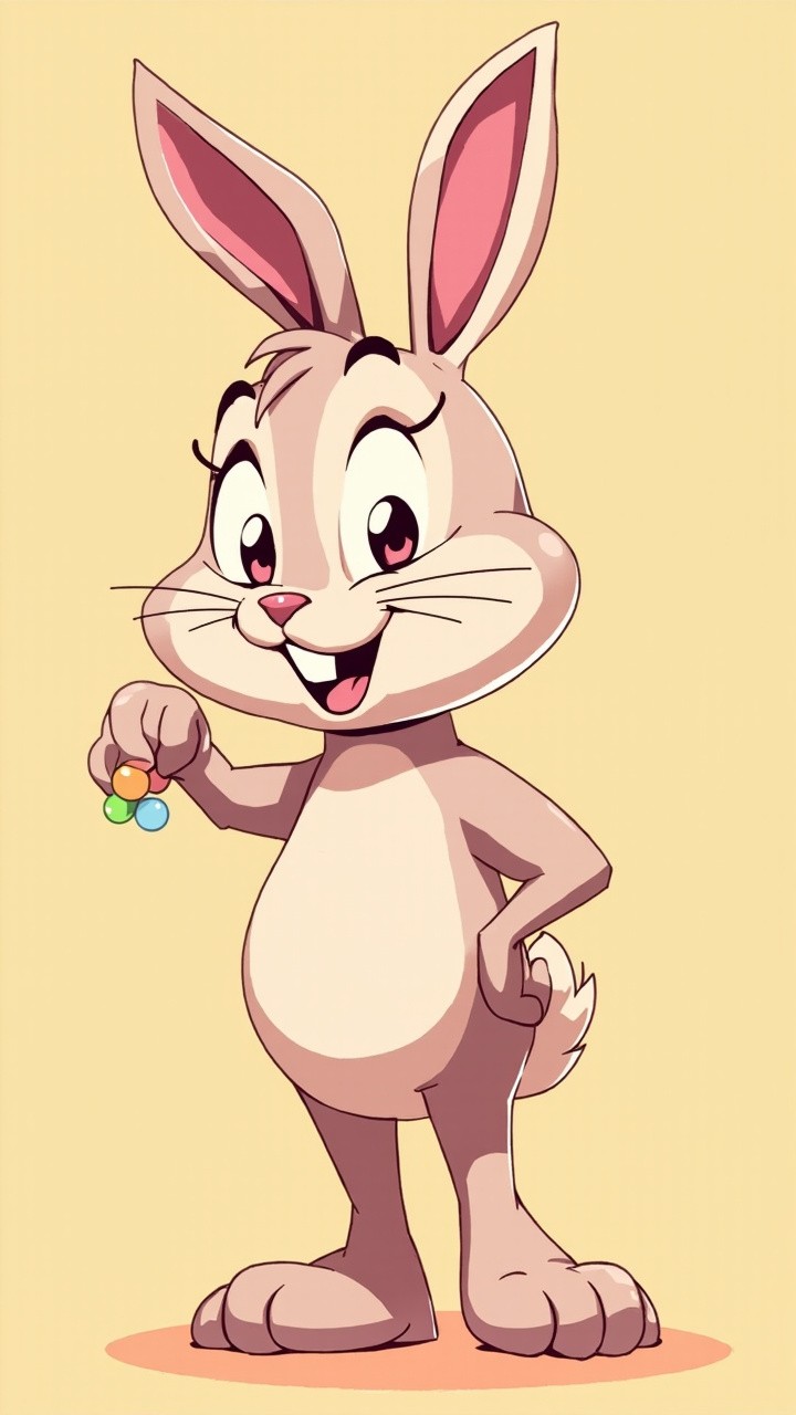A Fun Cartoon Bunny Character