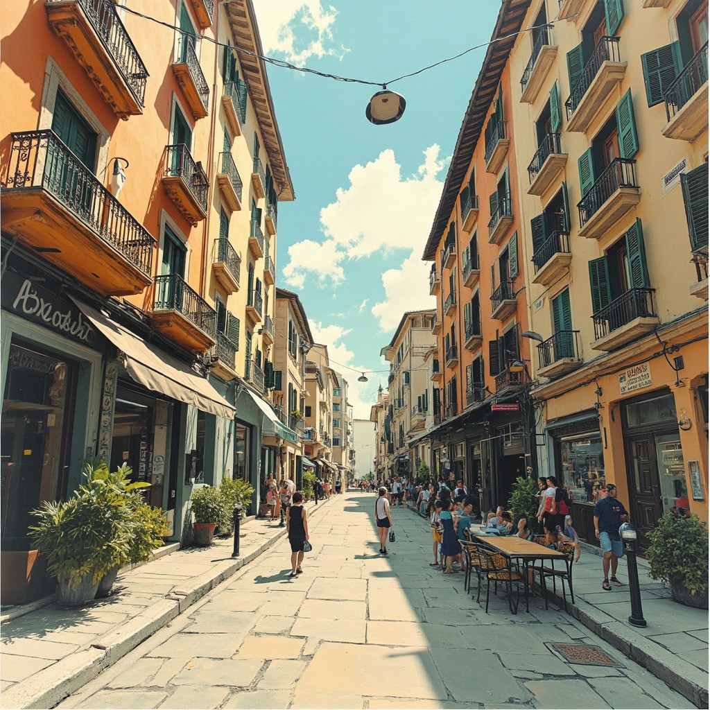 A Funny Drawing of a Street