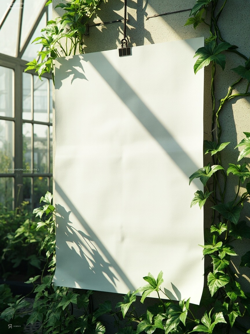 A Futuristic Greenhouse Poster Setup