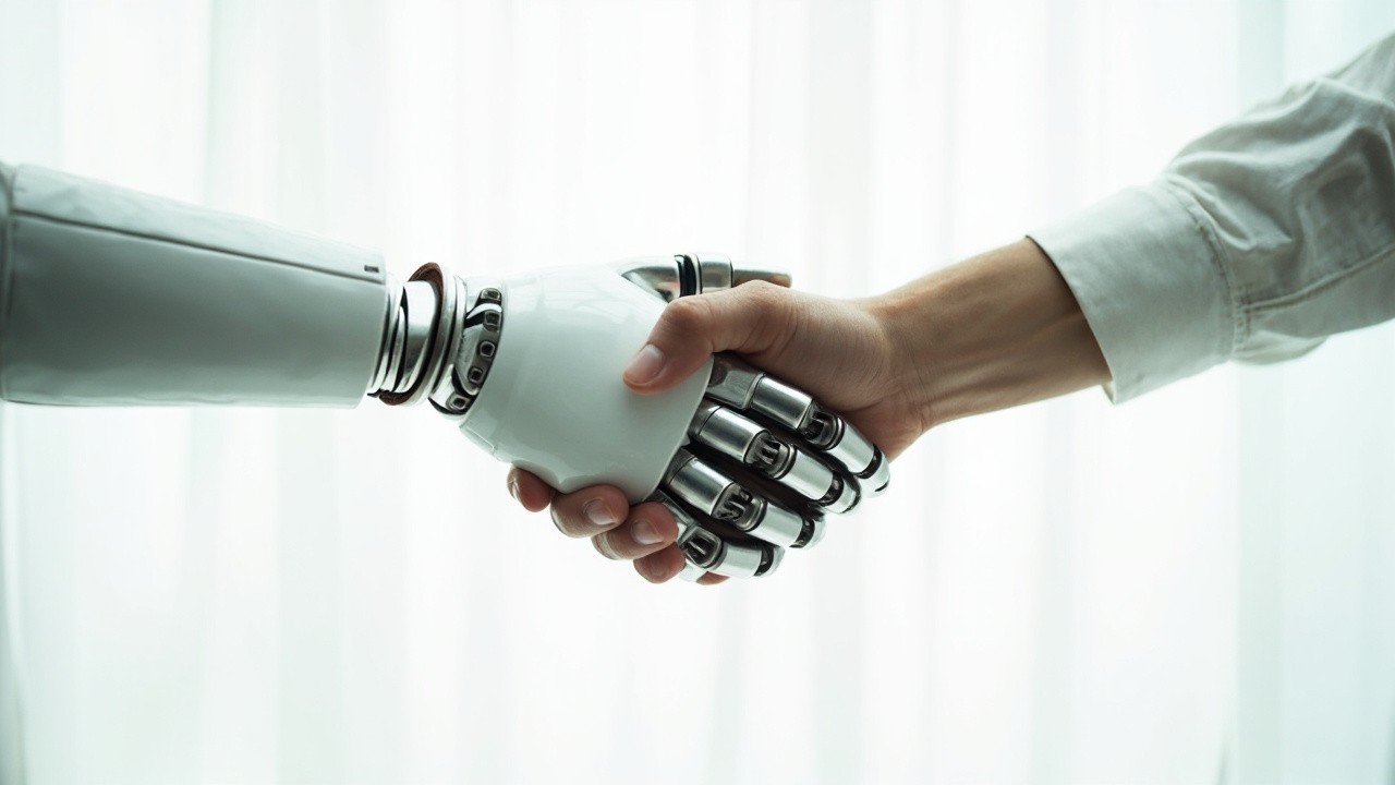 A Futuristic Handshake Between Human and Robot