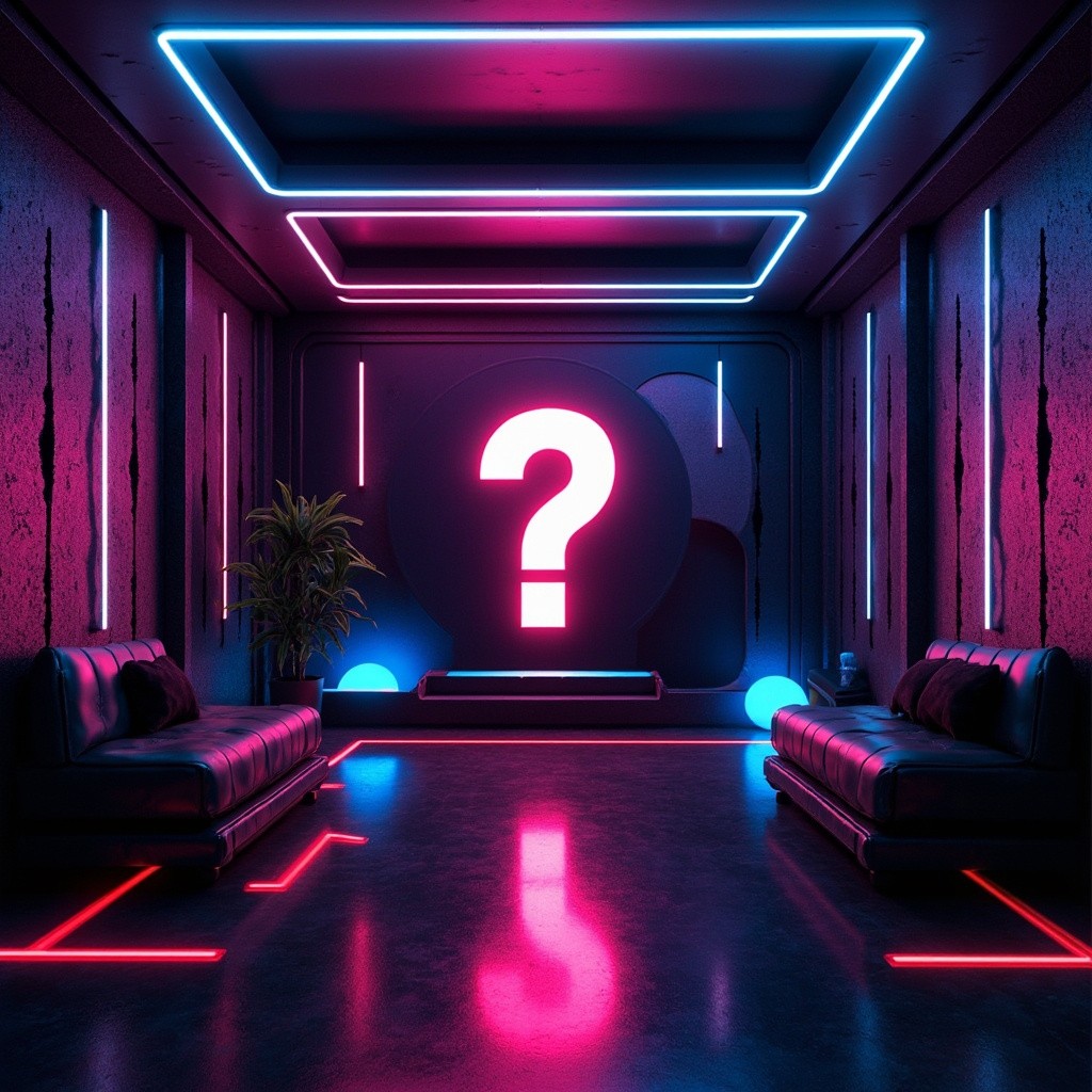 A Futuristic Neon Setting with High-Tech Features