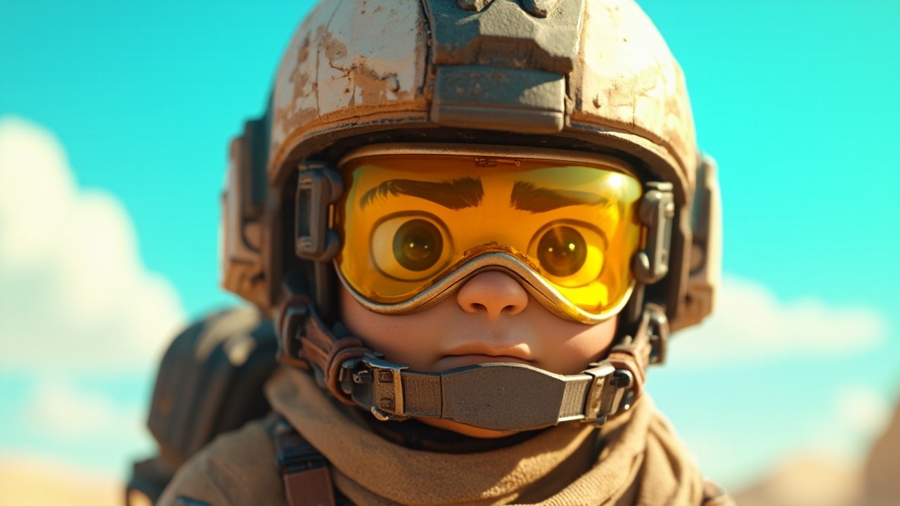 A Futuristic Special Ops Desert Warrior Portrait