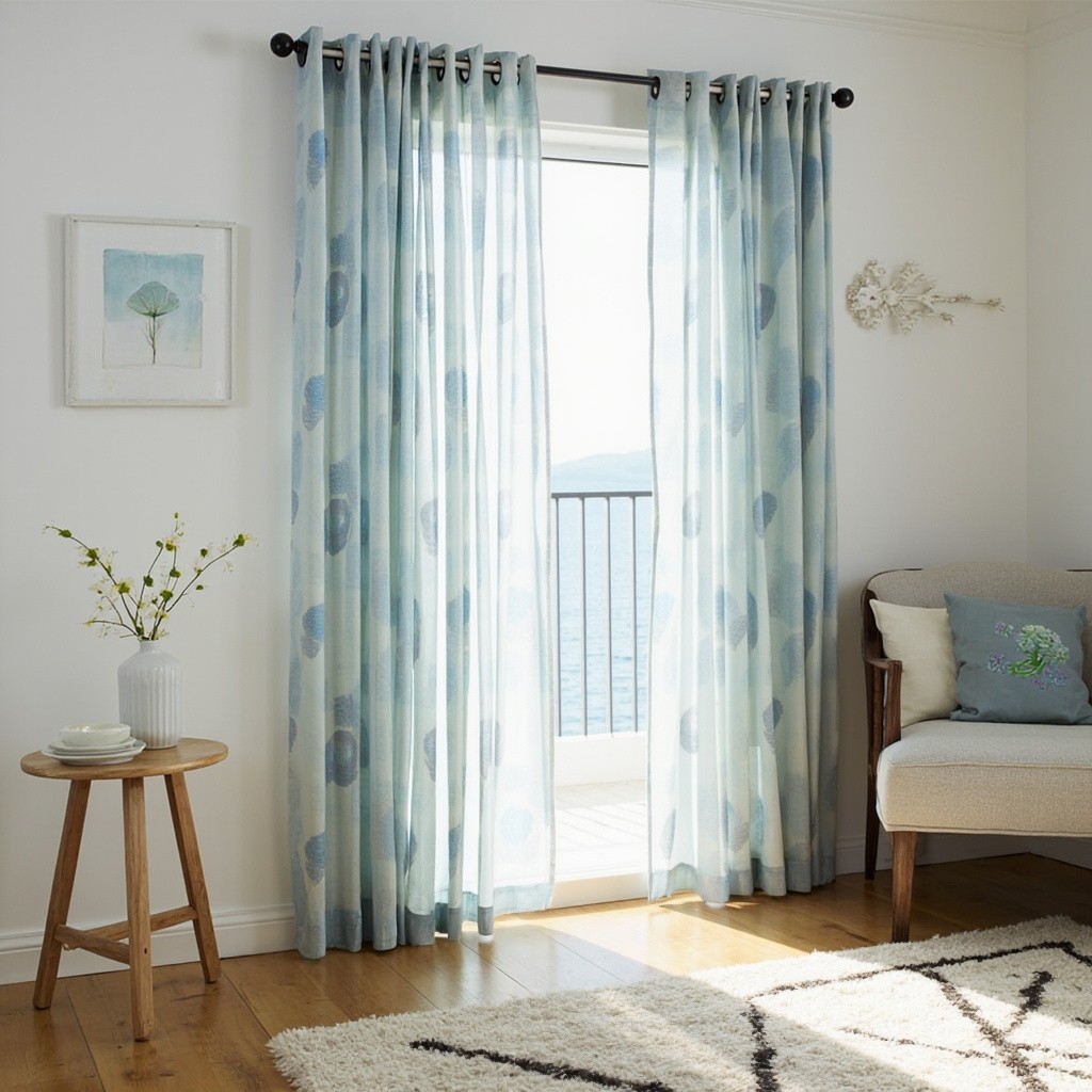 A Gentle Breeze Moving Beach Curtains