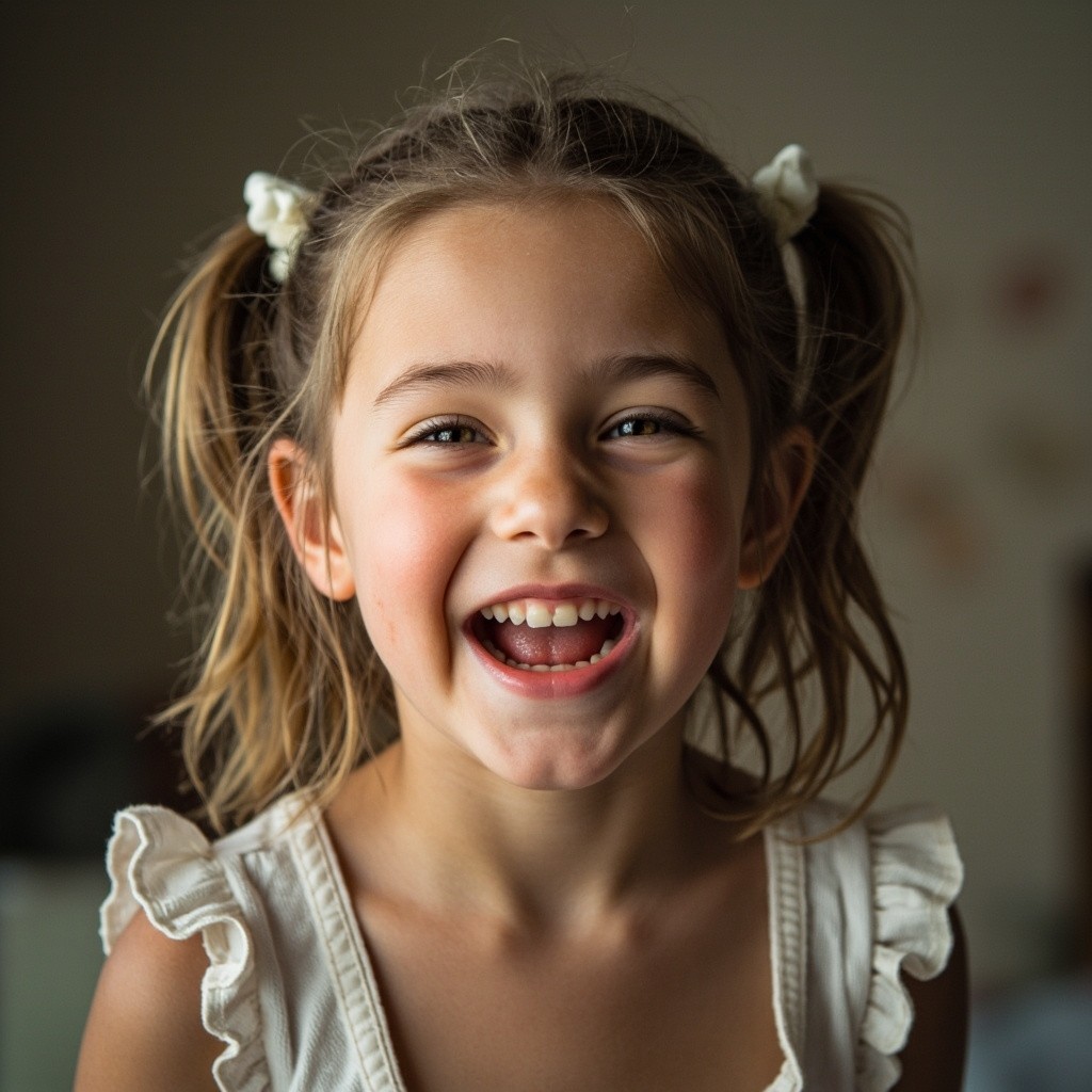A Girl Who is Laughing