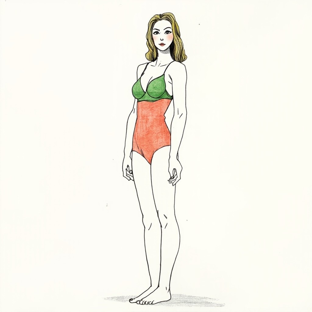 A Girl in Beach Clothes