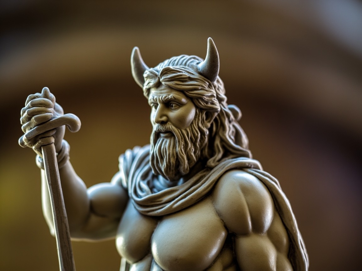 A Greek Mythological Figure Holding a Sword