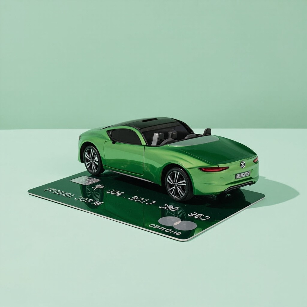 A Green Mazda 6 on a Partial Credit Card