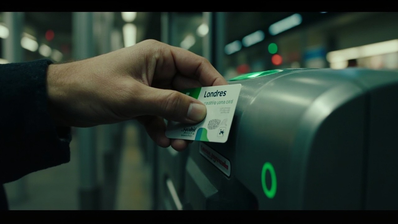A Hand Swiping Londres Metro Card on Terminal