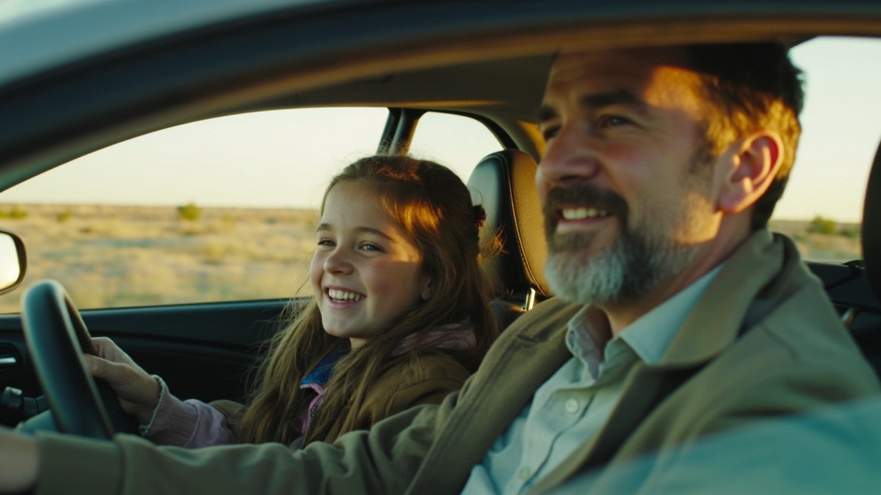 A Happy Father-Daughter Road Trip