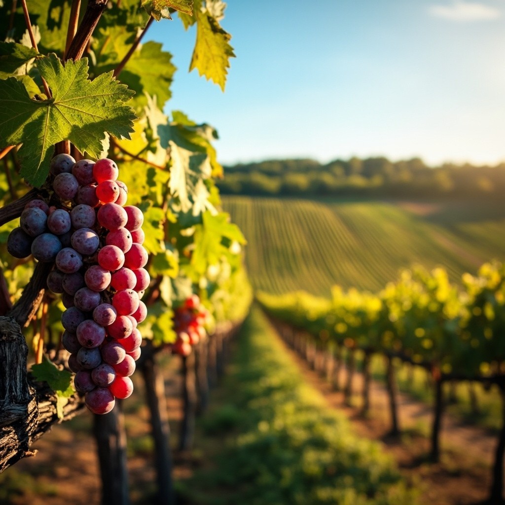 A Harmonious Late Summer Vineyard Landscape