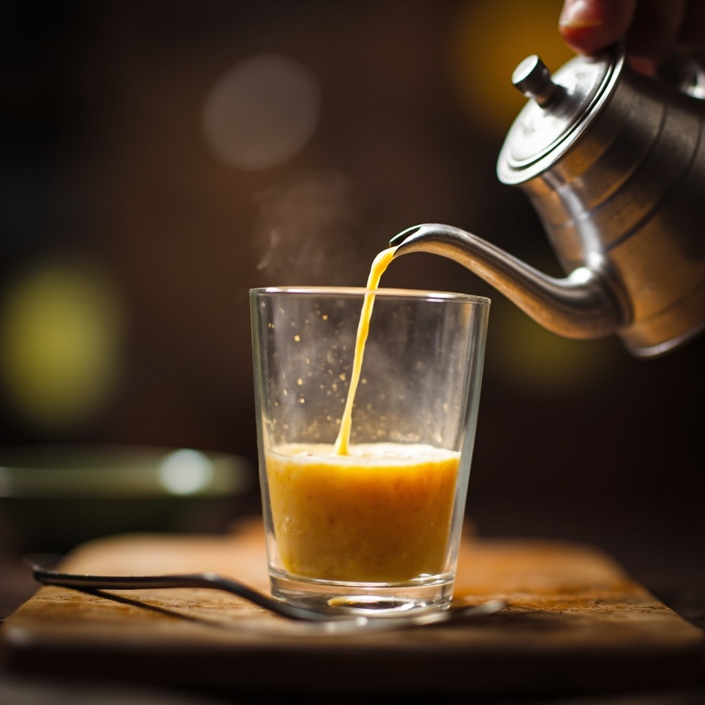 A High Definition Pouring of Indian Milk Tea