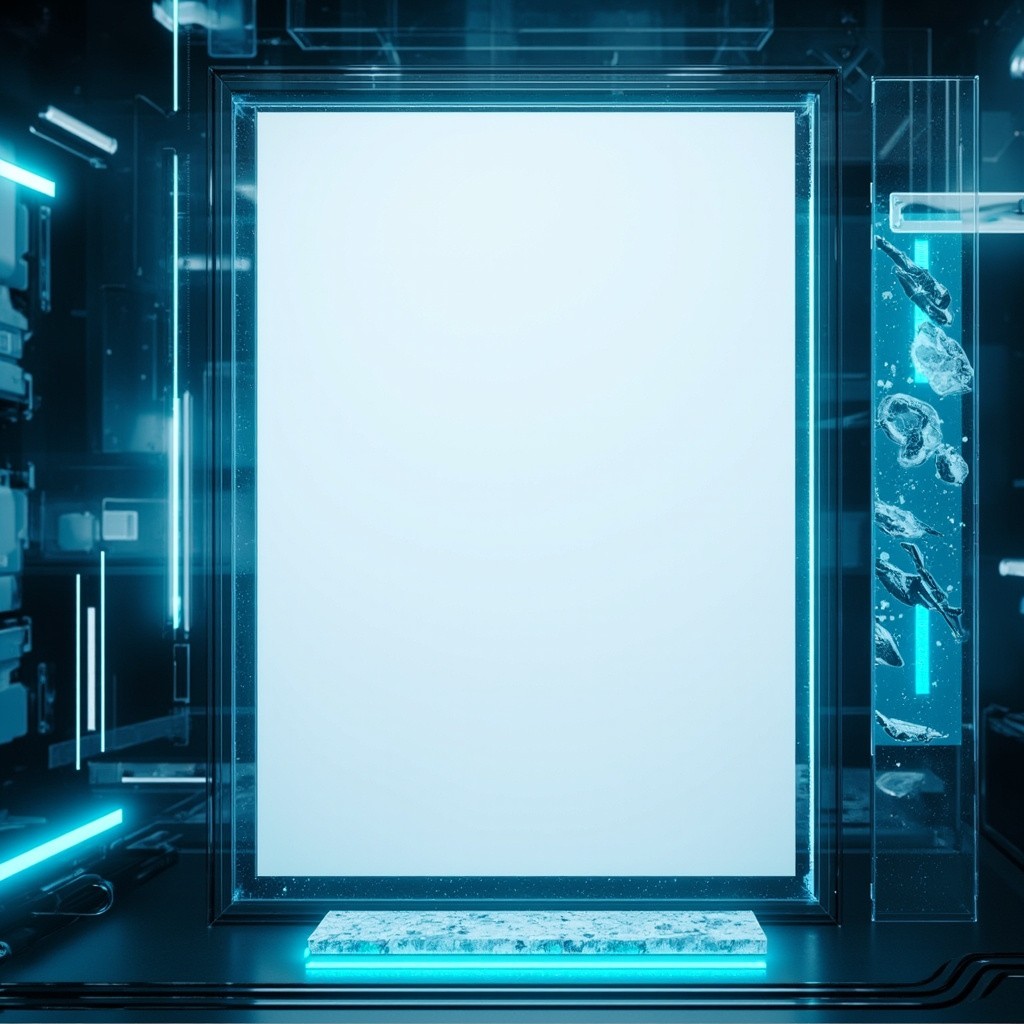 A High-Tech Lab with Sci-Fi Poster Mockup