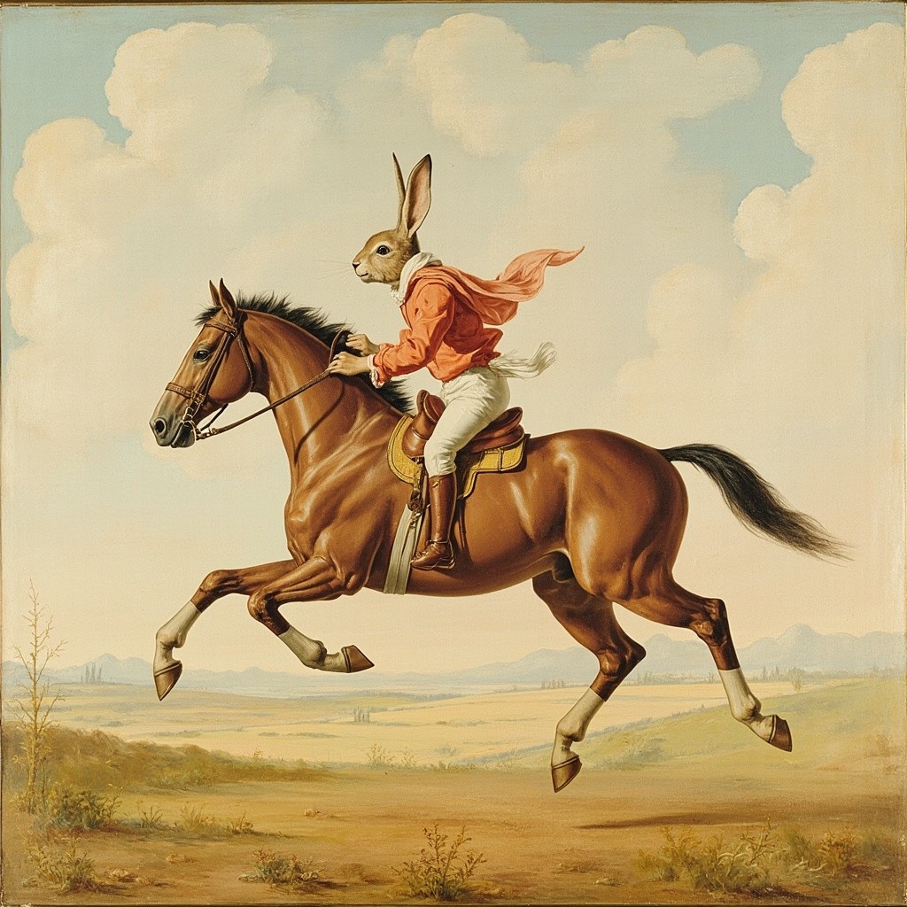 A Horse and a Rabbit in a Race