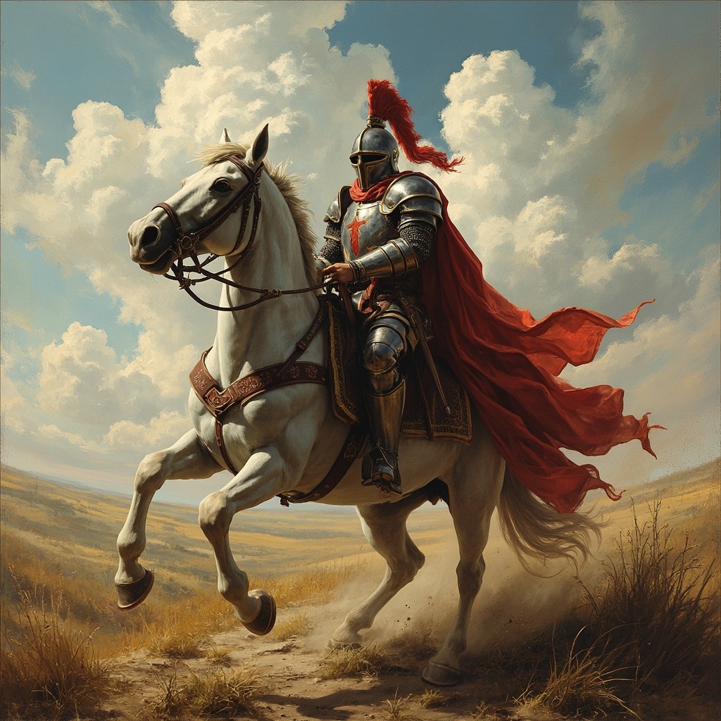 A Horsewoman Riding a Steed