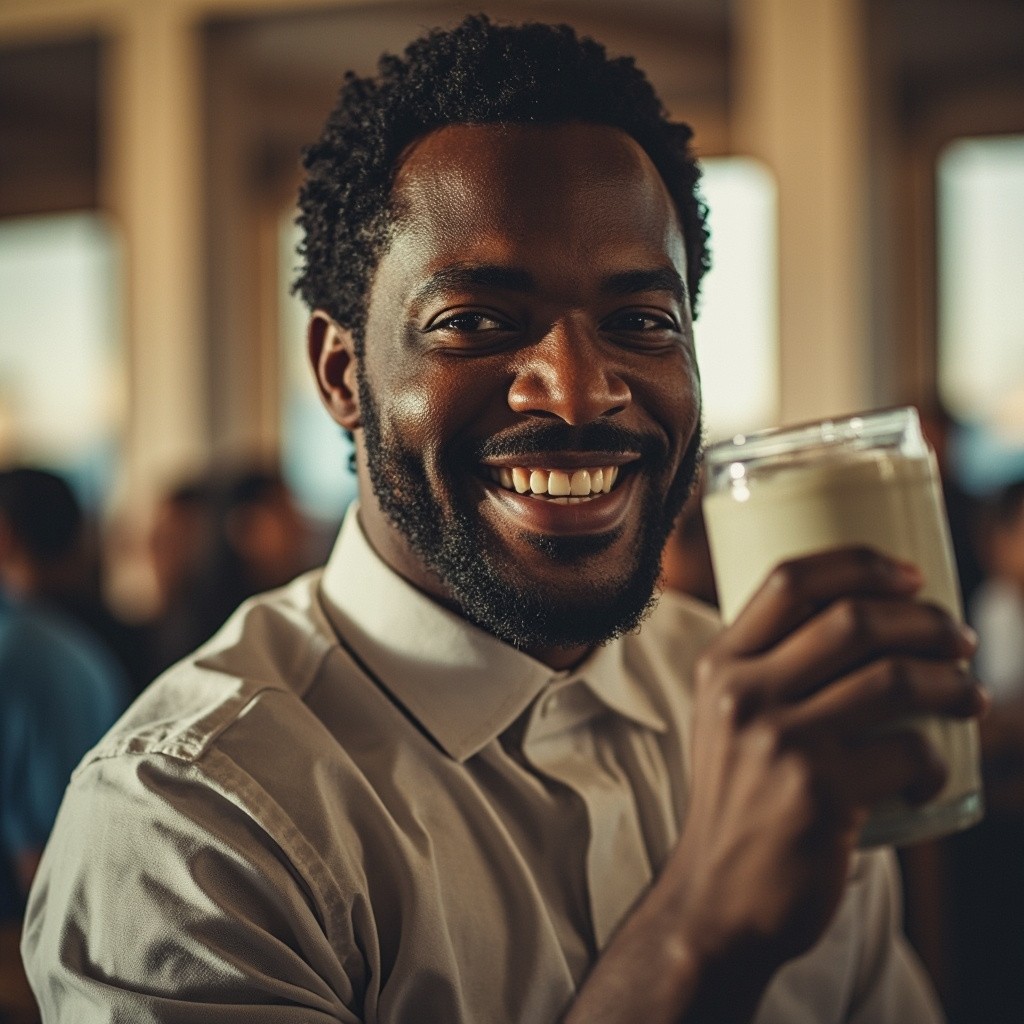 A Joyful African American Janitor